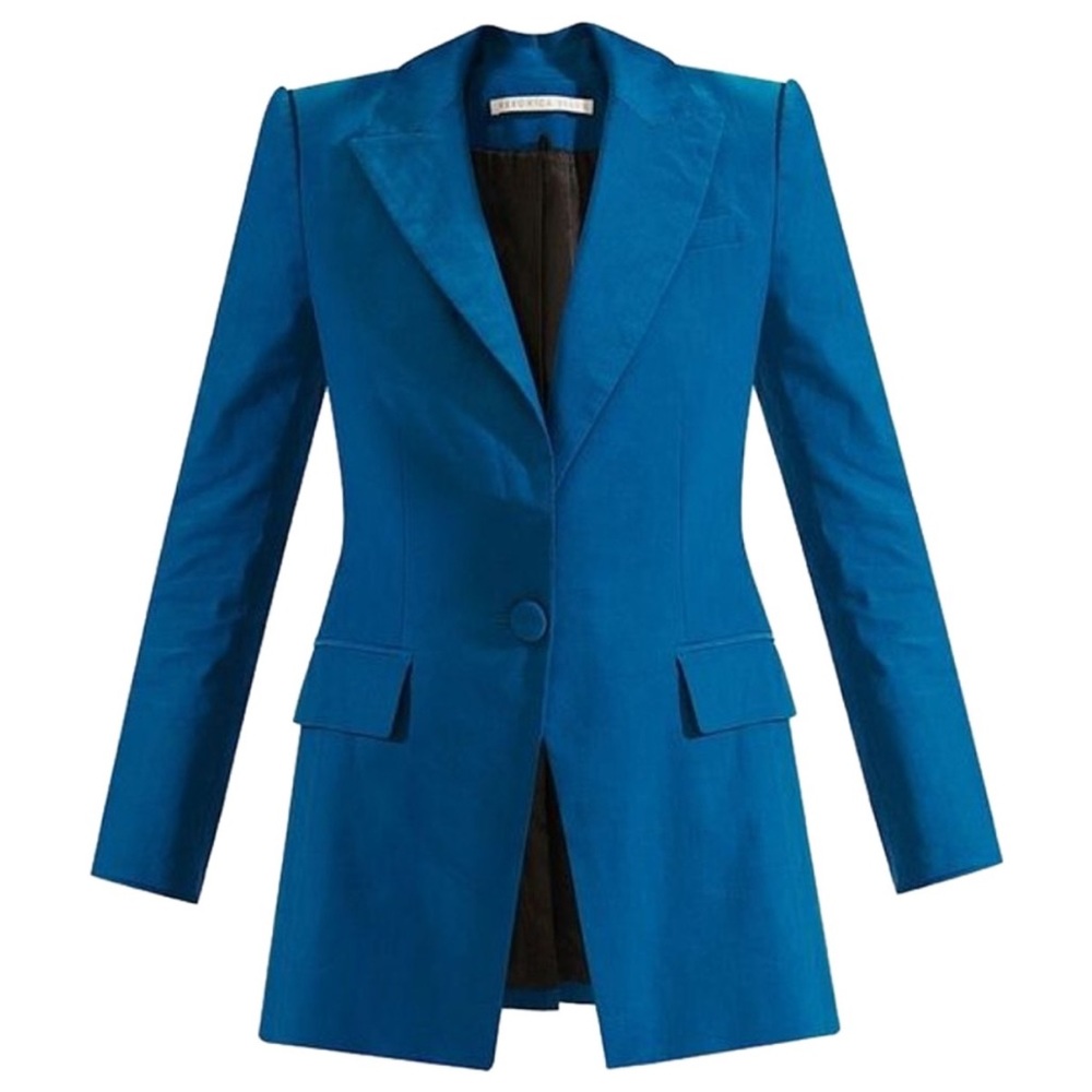 VERONICA BEARD Long and Lean Dickey Blazer Jacket, Cerulean Blue, Size 0